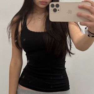 Aritzia black lace top